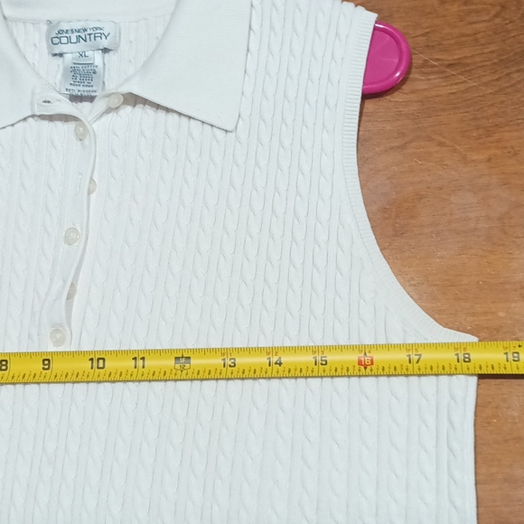 Jones New York Country White sweater Tank Top Size XL - Picture 6 of 6